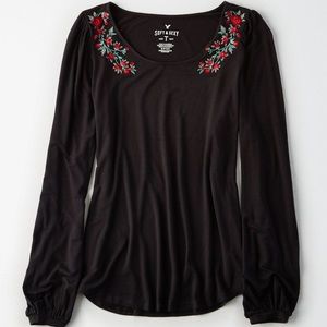 SALE! Rose Embroidered Soft & Sexy American Eagle